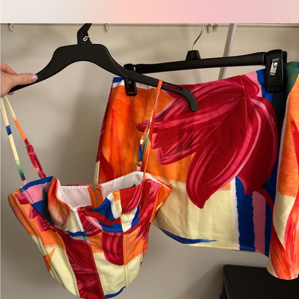 White Fox Boutique Colorful Skirt Set